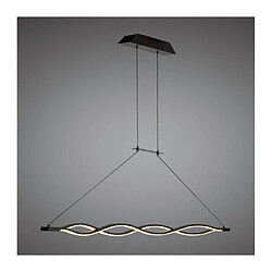 Luminaire Center Suspension Sahara 36W LED 2800K, 2520lm, Dimmable acrylique givré/marron oxydé