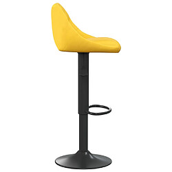 Acheter vidaXL Tabourets de bar lot de 2 jaune moutarde velours