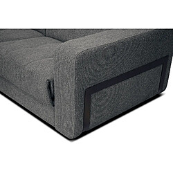 Acheter Courtois Laville Canapé d'angle gauche 5 places avec un relax électrique tissu gris foncé