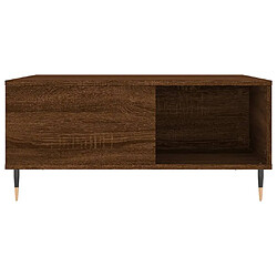 Avis vidaXL Table basse chêne marron 80x80x36,5 cm bois d'ingénierie