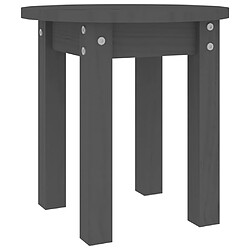 Maison Chic Table basse,Table Console Table d'appoint, Table pour salon Gris Ø 35x35 cm Bois massif de pin -MN36111