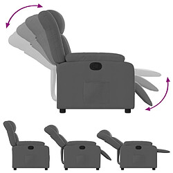 Avis vidaXL Fauteuil inclinable Gris foncé Tissu