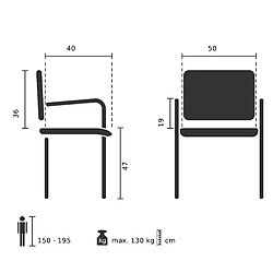 Acheter Siège de conférence / siège à piétement traîneau / chaise ZANTA B PU noir hjh OFFICE