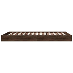 Acheter Vidaxl Cadre de lit chêne marron 100x200 cm bois d'ingénierie