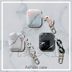 GUPBOO Airpods Coque Housse Étui Protecteur Compatible pour AirPods 3-chaîne suspendue à motif de marbre simple pour femme