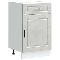 vidaXL Armoire de cuisine Porto gris béton bois d'ingénierie