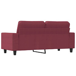 Acheter vidaXL Canapé à 2 places Rouge bordeaux 140 cm Tissu