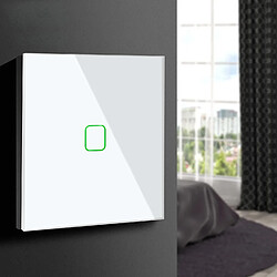 Acheter Simple Interrupteur d'éclairage Maclean MCE716W Smart WiFi Tuya, en verre, éclairage par bouton carré, encastrable, 85x85mm, blanc