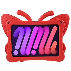 Coque en TPU motif papillon, eva avec béquille rouge pour votre iPad mini (2021)