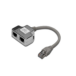 Digitus Adaptateur de câble de brassage CAT 5e, 2x CAT 5e, blindé