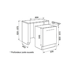 Acheter Lave-vaisselle 60cm 15 couverts 45db tout intégrable - ADI955T - AIRLUX