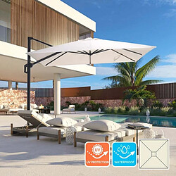 Elios Parasols Parasol de jardin à bras latéral décentré 3x3 Waikiki