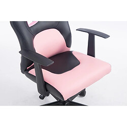 Acheter Decoshop26 Fauteuil chaise de bureau pour enfant en synthétique rose hauteur réglable BUR10185