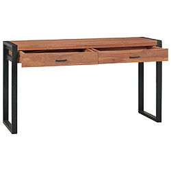 vidaXL Bureau avec 2 tiroirs 140x40x75 cm Bois de teck