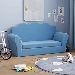 Maison Chic Canapé-lit convertible 2 places, Clic-Clac pour enfants bleu peluche douce -GKD67965