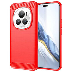 Htdmobiles Coque pour Honor Magic 6 Pro 5G - housse etui silicone gel carbone + verre trempe - ROUGE