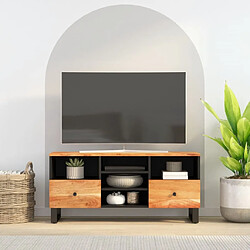 Maison Chic Meuble TV scandinave - Banc TV pour salon 100x33x46 cm bois d'acacia solide et d'ingénierie -MN96535