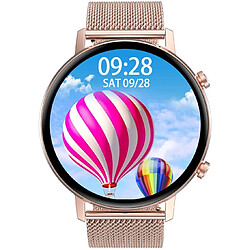 Chrono Montre Connectée pour Homme Femmes Enfant Sport Suivi d'activité Fonction pour iPhone Android-Or