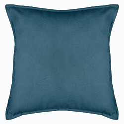 Atmosphera, Createur D'Interieur Coussin Lilou déhoussable effet velours en polyester 55x55 cm - Bleu