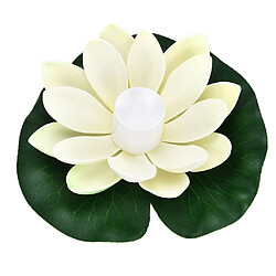 Avis Imperméable Sans Flamme Flottant LED Lotus Lumières Piscine Décoration Blanc 18cm