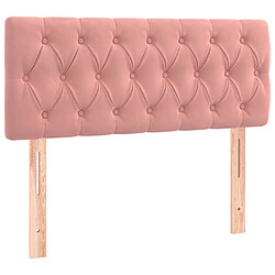 vidaXL Tête de lit Rose 90x7x78/88 cm Velours