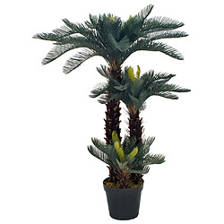 vidaXL Plante artificielle avec pot Palmier Cycas Vert 125 cm