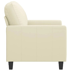 Acheter Maison Chic Fauteuil relax,Chaise pour salon Crème 60 cm Similicuir -MN80800