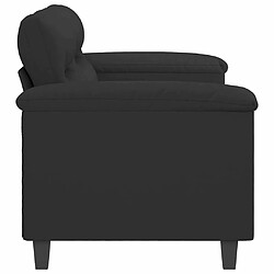 Acheter Maison Chic Canapé à 2 places,Sofa de Salon,Canapé droit Noir 140 cm Tissu microfibre -GKD552733