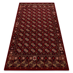 RUGSX Tapis en laine OMEGA BUCHARA Cadre, cercles rubis 200x300 cm