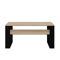 Vivaldi Table Basse Modern III Chene Sonoma Noir 90 cm