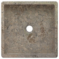 Avis vidaXL Lavabo Gris 40x40x10 cm Marbre