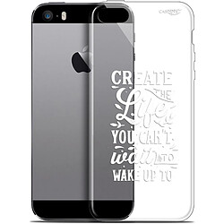 Caseink Coque arrière Apple iPhone 5/5s/SE (4 ) Gel HD [ Nouvelle Collection - Souple - Antichoc - Imprimé en France] Wake Up Your Life