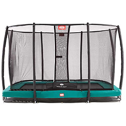 Trampoline rectangle vert enterré 330 Champion + filet - BERG