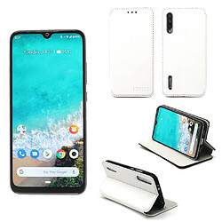 Xeptio Housse Xiaomi Mi 9 LITE ( Mi9 LITE ) blanche - Etui Coque blanc Protection antichoc à rabat Smartphone 2019 - Accessoires Pochette Case