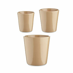 Ibergarden Set de pots Ø 14 cm Ø 22 cm Ø 17 cm Cónica 3 Pièces Beige