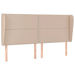 Maison Chic Tête de lit moderne avec oreilles pour chambre - Décoration de lit Cappuccino 183x23x118/128 cm -MN24505