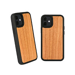 Coque de téléphone mobile en bois de cerisier avec protection de lentille anti-explosion de bord complet-iphone12 6 7