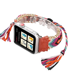 Avis Wewoo Bande de montre-bracelet en laine avec boucle en acier inoxydable pour Apple Watch série 3 & 2 & 1 38mm Orange