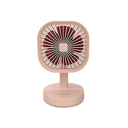 Mini Ventilateur Silencieux Puissant Ventilateur de Refroidissement de Bureau à Vent à 3 vitesses pour Dortoir-Rose