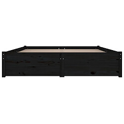 Acheter vidaXL Cadre de lit sans matelas avec tiroirs noir