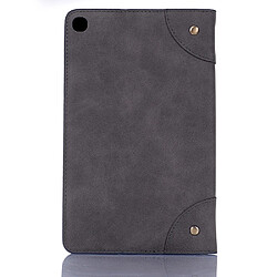 Avis Wewoo Housse Coque Étui en cuir avec rabat horizontal de style livre rétro fentes pour cartes et porte-cartes le Galaxy Tab A 8.0 2019 Gris