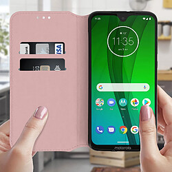 Avis Avizar Housse Motorola Moto G7 / G7 Plus Étui Folio Fonction Support Vidéo Rose gold