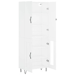 Avis vidaXL Buffet haut Blanc 69,5x34x180 cm Bois d'ingénierie