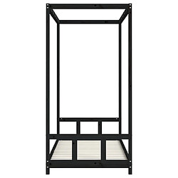 Maison Chic Lit simple Cadre de lit pour enfants,Lit d'Enfant Moderne noir 90x190 cm bois de pin massif -MN53069 pas cher