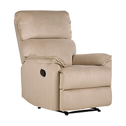 Beliani Fauteuil EVERTON Tissu Marron clair