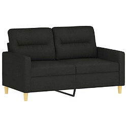 Avis Maison Chic Ensemble de canapés 2 pcs avec coussins, Canapé droit Sofa pour Salon noir tissu -GKD430779