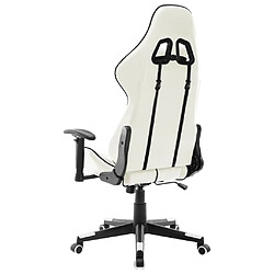 Avis vidaXL Chaise de jeu Blanc et noir Cuir artificiel