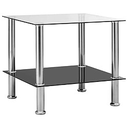 Maison Chic Table d'appoint | Table Basse Transparent 45x50x45 cm Verre trempé -GKD42589