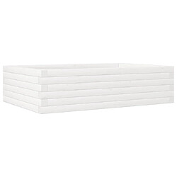 vidaXL Jardinière blanc 90x60x23 cm bois de pin massif