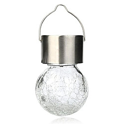 Wewoo LED Avec panneau solaire Couleur RVB Suspension extérieure Lumineuse Lampe de boule regard en cristal brillant